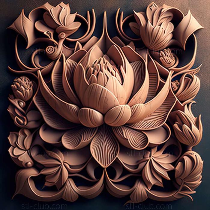 3D model lotus (STL)